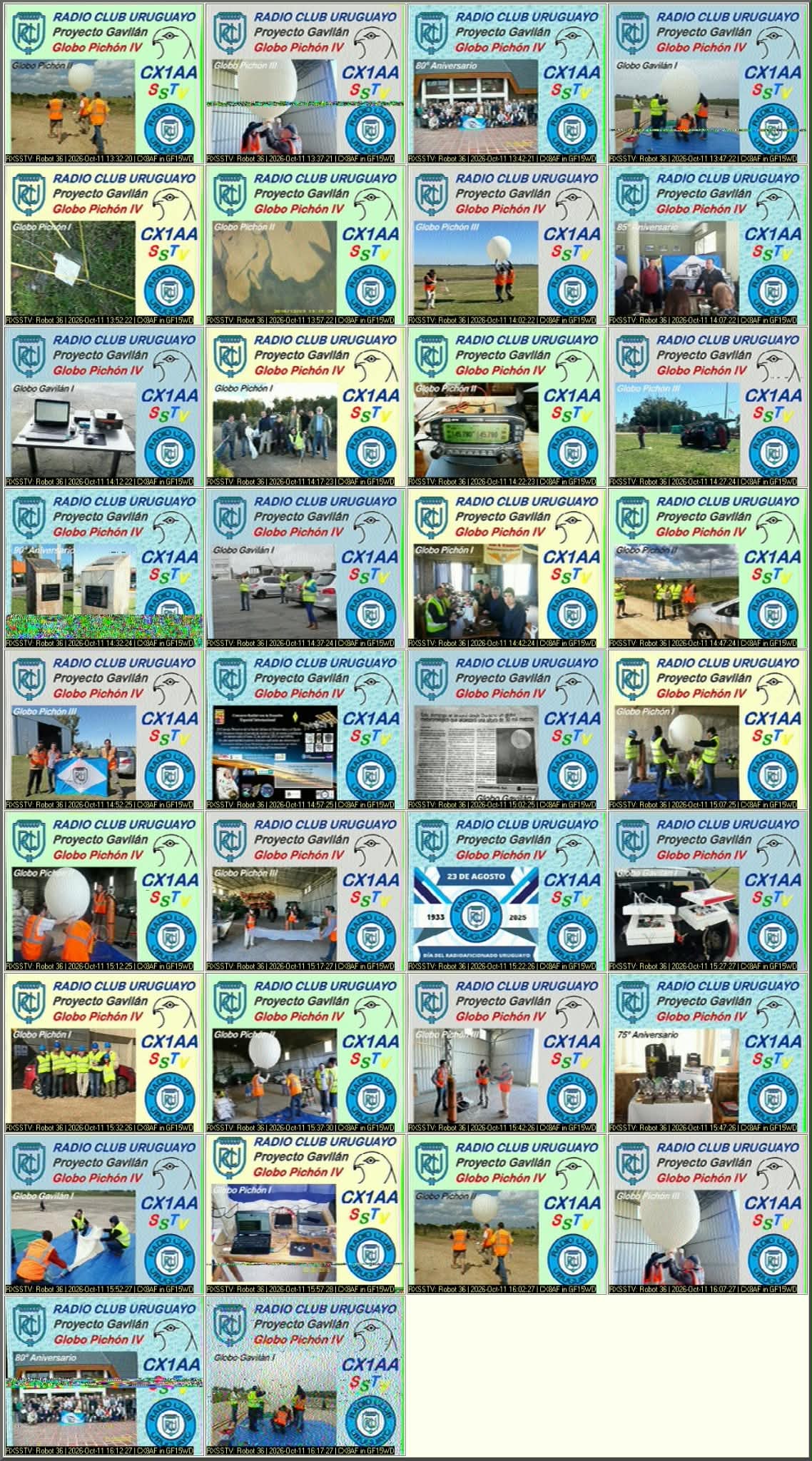 Muestra de las im&aacute;genes enviadas por SSTV